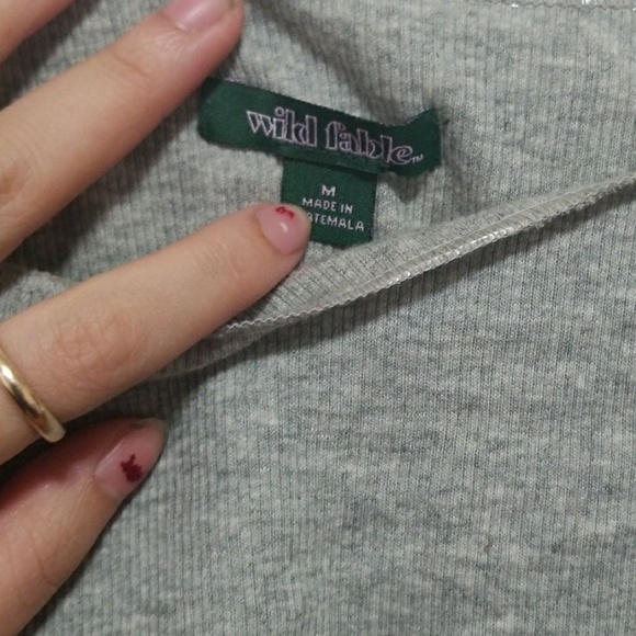 Grey Off Shoulder Top - Picture 2 of 2